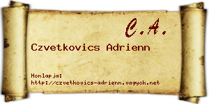 Czvetkovics Adrienn névjegykártya